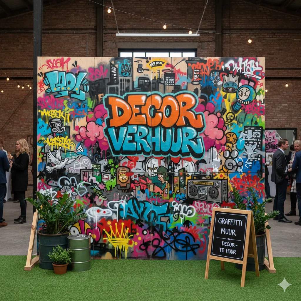 Graffiti muur decor